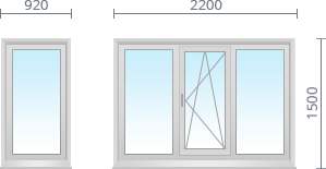 Схема открывания пластиковые окна Rehau 60 стеклопакет 4*16*4